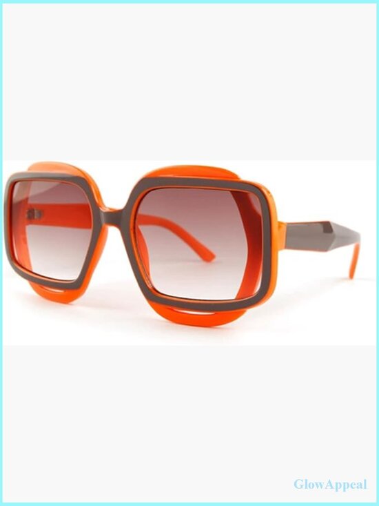 Oversized Floral Square Sunglasses UV400 Protection main image 6